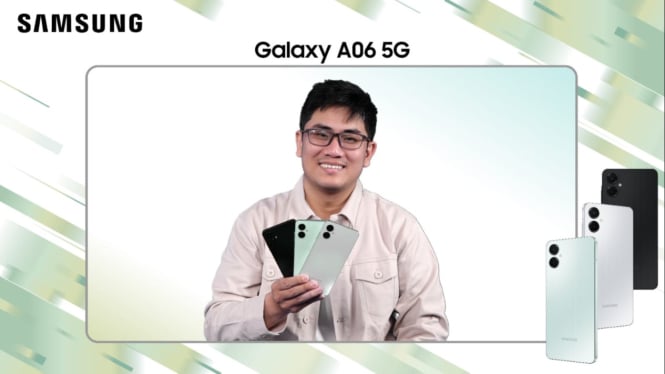 Ricky Bunardi menunjukan Galaxy A06 5G