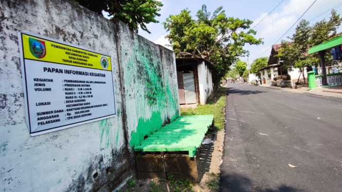 Salah satu proyek pokir milik anggota DPRD Jombang