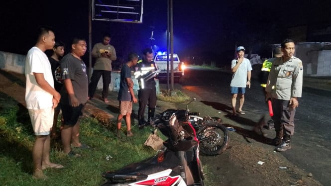 Kendaraan yang terlibat kecelakaan lalu lintas.