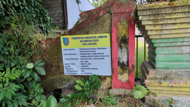 Salah satu bangunan bersumber dari dana pokir DPRD