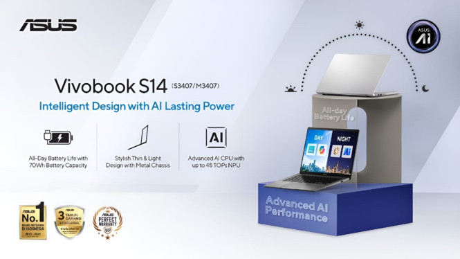 Vivobook S14, laptop AI modern terbaru di Indonesia