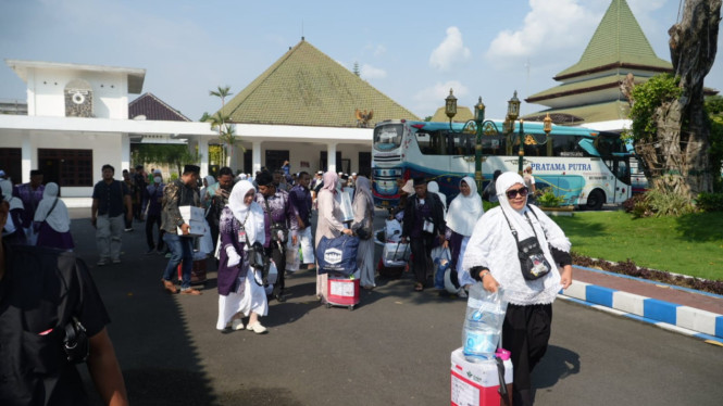 Kedatangan jamaah haji kloter Jombang