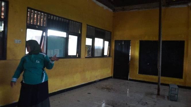 Bangunan sekolah rusak di SDN Jabon 2.