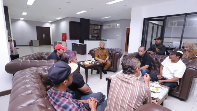 Jukir di Kota Batu saat audiensi dengan Wawali Heli Suyanto
