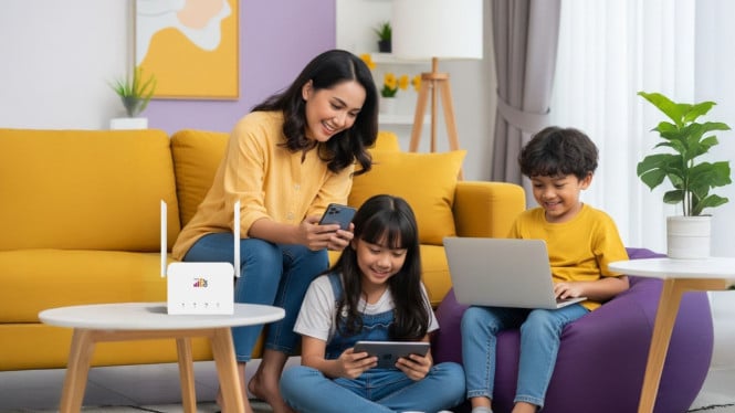 Ilustrasi internet rumah HiFi Air HKM 127+