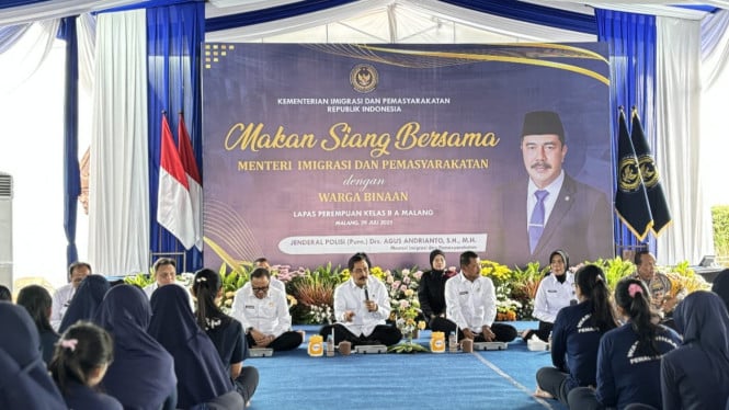 Menteri Imipas Agus Andrianto saat di Lapas Perempuan Malang
