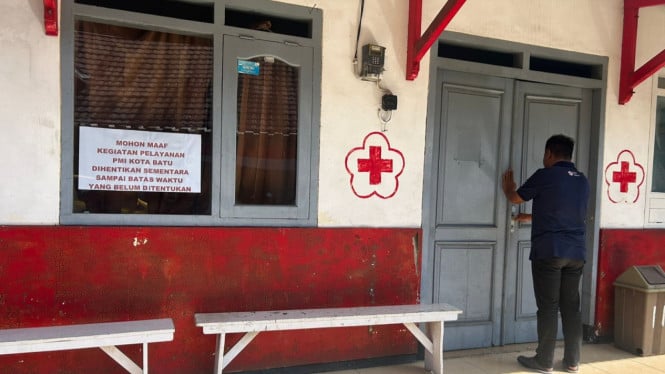 PMI Kota Batu tutup sementara dan tidak bisa berikan pelayanan