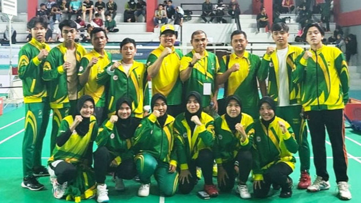 Tim bulutangkis Sumut Porseni NU 2023.