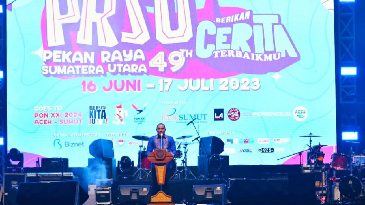 Gubernur Sumut, Edy Rahmayadi buka PRSU ke-49 tahun 2023.
