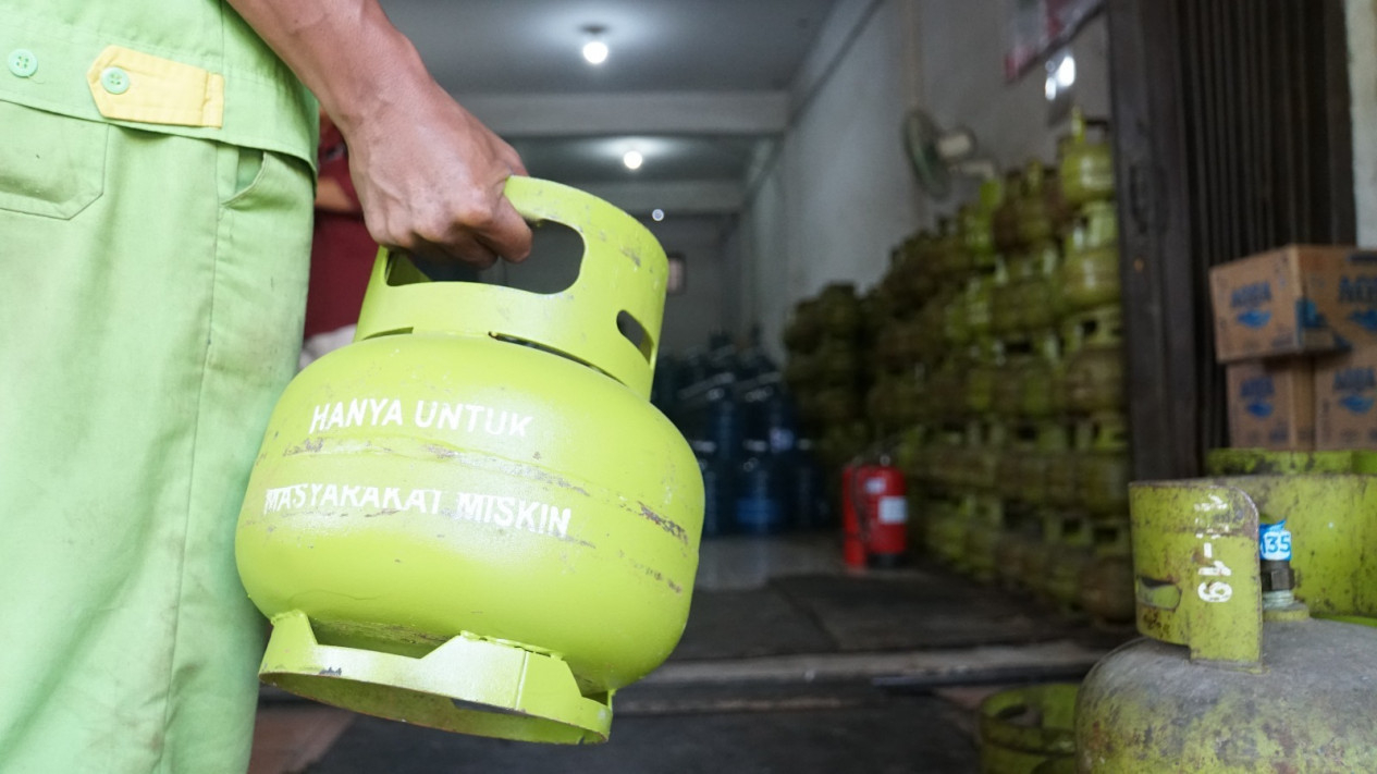 Penyaluran gas 3 kg.
