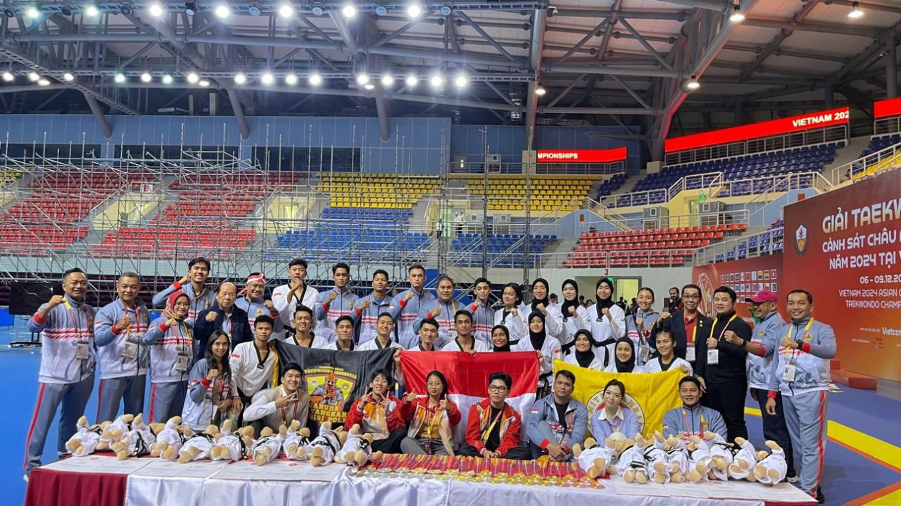 Polwan Polda Sumut berprestasi di Asian Police Taekwondo Championship 2024.