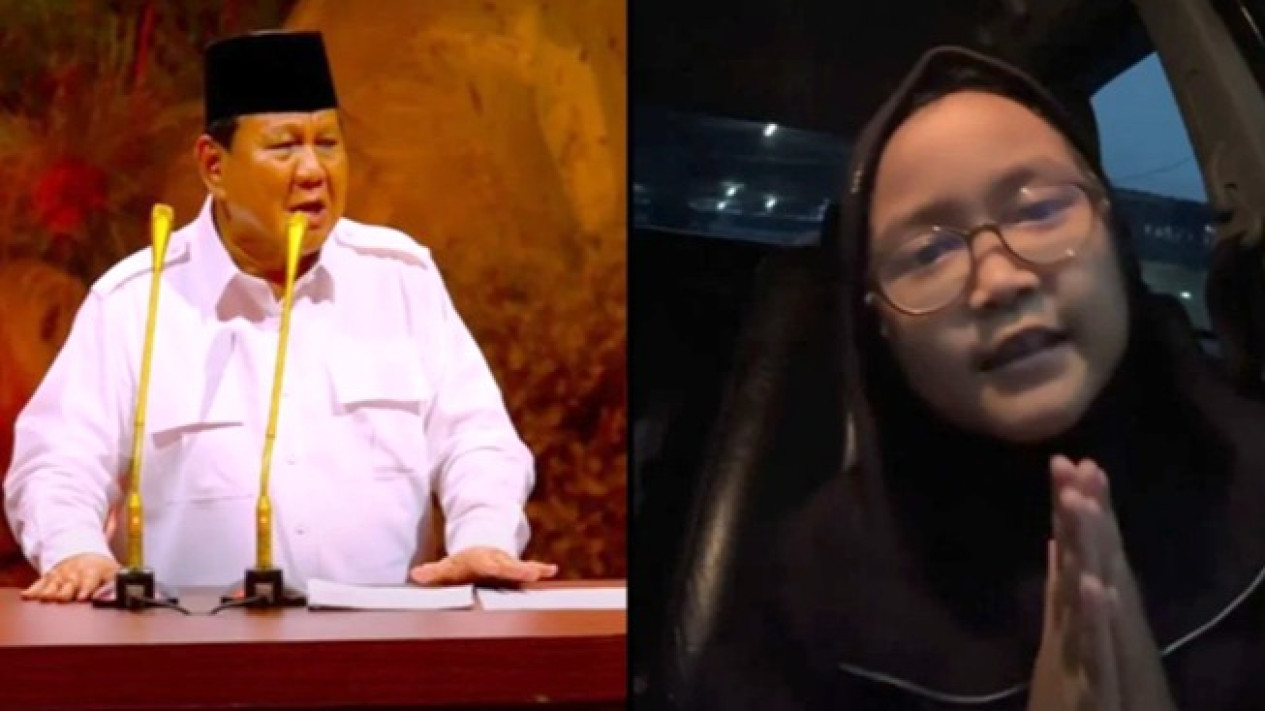 Presiden RI, Prabowo Subianto dan bocah yang mengkritik ucapannya.