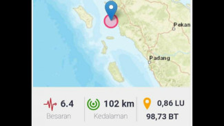 Gempa Bumi Kekuatan Magnitudo 6,4, Guncang Kota Padangsidimpuan
