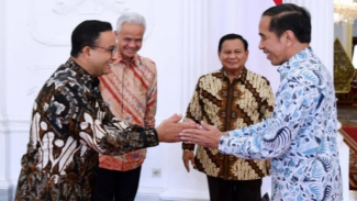 Pertemuan Presiden RI, Joko Widodo dengan tiga capres Pilpres 2024. Pertemuan Presiden RI, Joko Widodo dengan tiga capres Pilpres 2024.