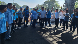 Deklarasi relawan Prabowo-Gibran di Binjai. Deklarasi relawan Prabowo-Gibran di Binjai.