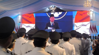 Presiden RI, Prabowo Subianto melantik 961 kepala daerah di Istana Negara, Jakarta Pusat, Kamis, 20 Februari 2025. Presiden RI, Prabowo Subianto melantik 961 kepala daerah di Istana Negara, Jakarta Pusat, Kamis, 20 Februari 2025.