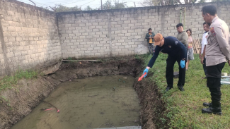 Kolam tempat jasad KA ditemukan tewas