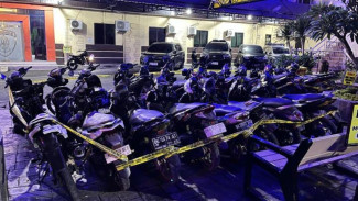 Polrestabes Medan Grebek Rumah di Medan Tuntungan, Sita Puluhan Sepeda Motor