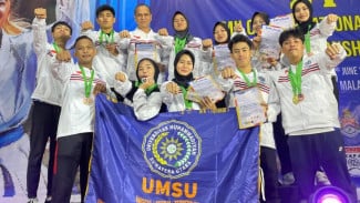 UMSU Sukses Sabet 9 Medali di Ajang International Open Karate Championship Malaysia