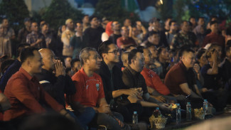 Keseruan Walikota Medan dan Ribuan Masyarakat Nobar Timnas di Final Piala AFF U-23