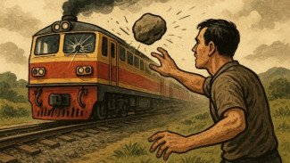 Kereta Api Sribilah Utama Medan-Rantau Prapat Dilempar Batu Oleh OTK, Seorang Bocah Jadi Korban