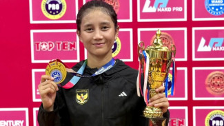 Piala Dunia Kickboxing Uzbekistan 2025, Bripda Aprilia Polwan Polda Sumut Sukses Meraih Medali Emas