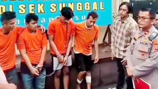 Polsek Sunggal Tangkap 4 Pelaku Sindikat Spesialis Curanmor di Masjid, 1 Tersangka Ditembak