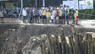 Atasi 9 Titik Longsor, Pemprov Sumut Genjot Pembangunan Bronjong Jalan Miga-Lolowua Gunungsitoli