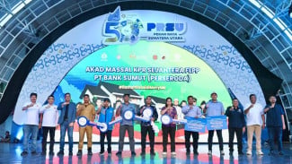 Wujudkan Masyarakat Miliki Rumah, Bank Sumut Akad Massal KPR Sejahtera FLPP