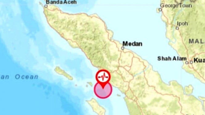Gempabumi magnitudo 6.2 Aceh Singkil, Senin 16 Januari 2023.