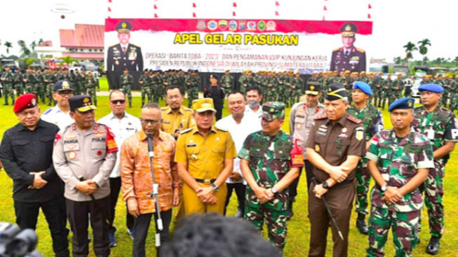 Apel pasukan persiapan Hari Pers Nasional (HPN) 2023 di Sumut.