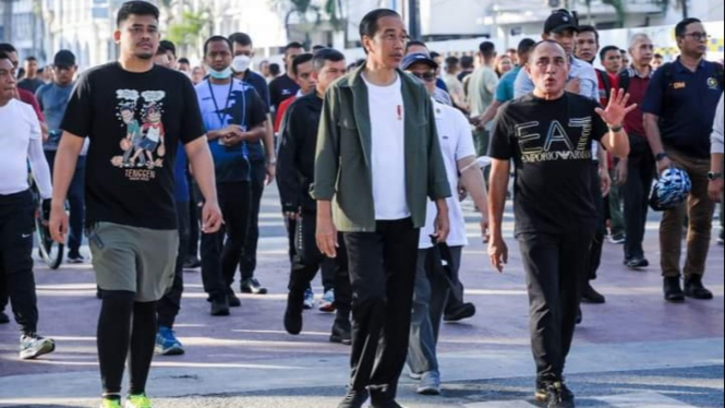 Presiden Jokowi lihat progres penataan Kota Medan.