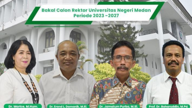 4 Bacalon Rektor Unimed periode 2023-2027.
