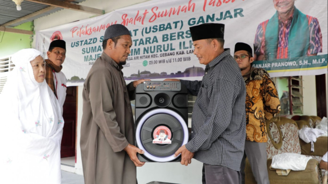 Usbat Ganjar Sumut jalin silaturahmi bersama warga di Gebang, Langkat.
