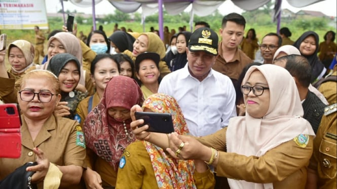Gubernur Sumut, Edy Rahmayadi tinjau SMKN 1 Bandar, Simalungun.