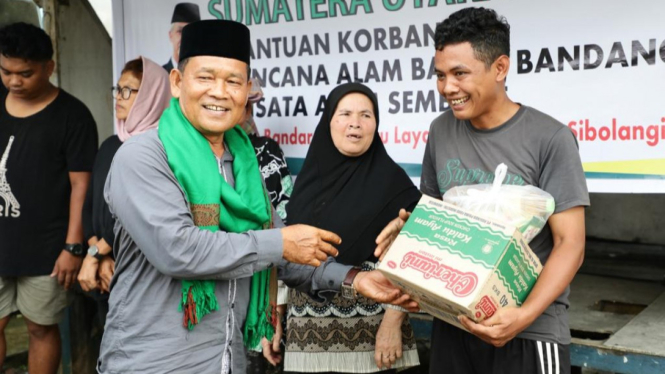 TGS Ganjar Sumut serahkan bantuan bagi korban terdampak banjir bandang, Kabupaten Deliserdang.