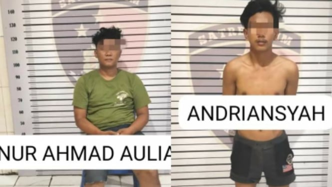 Ahmad Aulia dan Andriansyah pelaku pembunuhan mahasiswa UMSU.