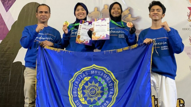 Mahasiswa UMSU juara Internasional Karate Championship Malaysia