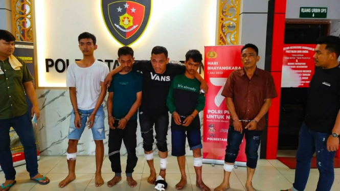 Kawanan perampokan diringkus Polrestabes Medan.
