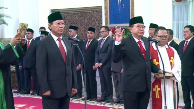 Jokowi lantik Djan Faridz dan Gandi Sulistiyanto jadi anggota Wantimpres.