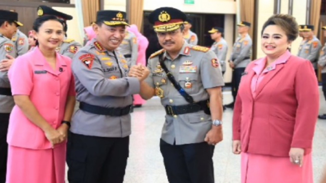Kapolri Jenderal Polisi Listyo Sigit Prabowo dan Wakapolri Komjen Pol Agus Andrianto.