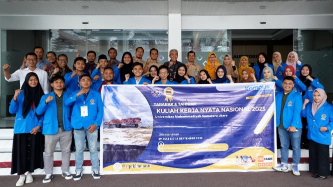Pelepasan 23 mahasiswa KKN MAS Bangka Belitung Tahun 2023.