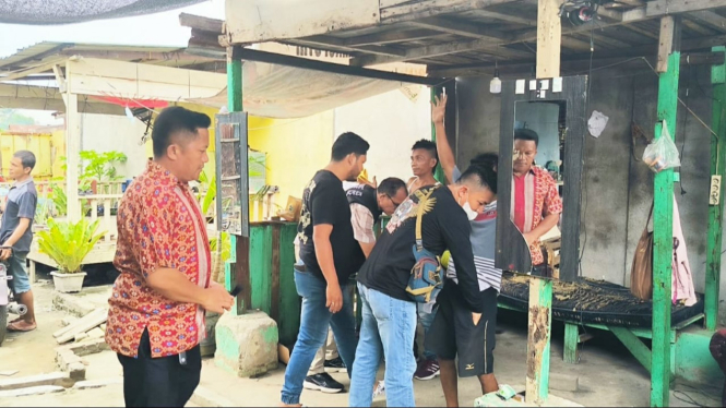 Kampung narkoba di Lubuk Pakam digrebek Satnarkoba Polresta Deli Serdang.