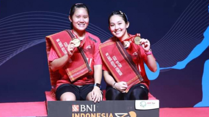 Ganda putri Indonesia, Lanny Tria Mayasari/Ribka Sugiarto juara  BNI Indonesia Masters 2023.