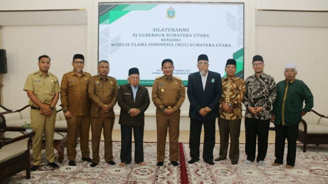 Pj Gubernur Sumut, Hassanudin terima kunjungan pengurus MUI Sumut.