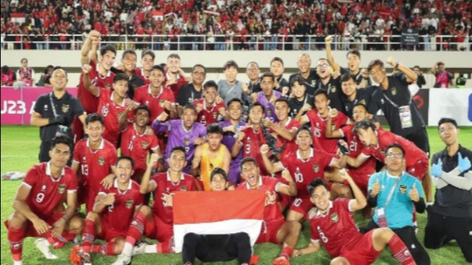 Skuad Indonesia Timnas U-23 lolos ke Piala Asia U-23.
