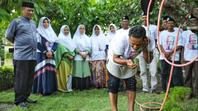 TGS Ganjar Sumut edukasi warga soal manfaat wudu bagi kesehatan.
