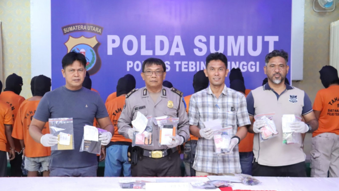 Polres Tebingtinggi ungkap kasus narkoba, 17 tersangka ditangkap.