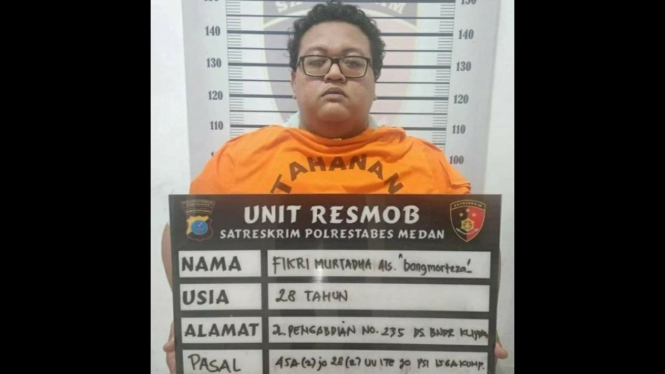 TikTokers asal Medan, FM, ditangkap Polrestabes