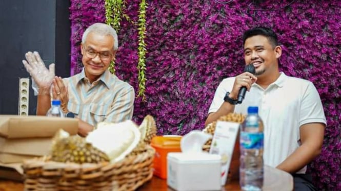 Wali Kota Medan, Bobby Nasution bersama Ganjar Pranowo
